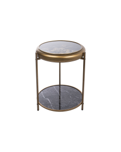 Clark Side Table Iron Glass