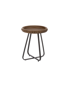 Daiso Side Table Iron Wood