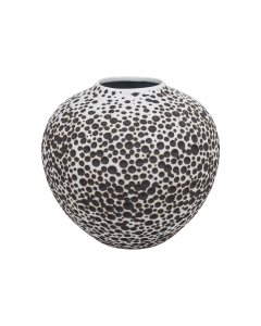 Casto Vase White Black Ceramic