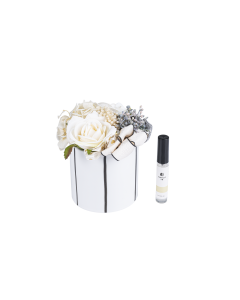 Cletus Fragrance Flowers White Glass Fabric
