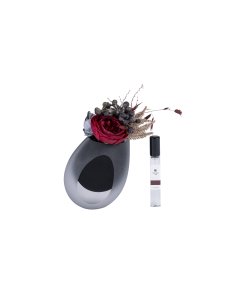 Toshio Fragrance Flowers Black Glass Fabric