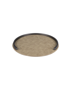 Tambra Fragrance Tray Yellow Steel Leather