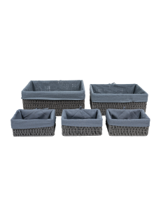 Debra Storage Basket Gray Iron Fabric