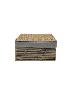 Ohia Storage Basket Brown Iron Fabric