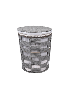 Tobias Storage Basket Gray Iron Fabric