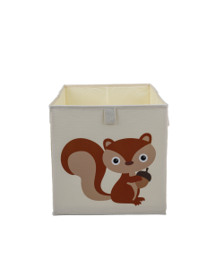 Jamari Storage Box Beige Fabric Wood