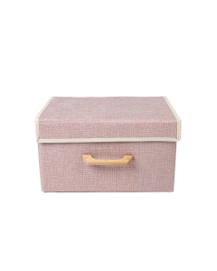 Tru Storage Box Pink Fabric Wood