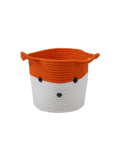 Quentin Storage Basket White Orange Cotton Rope