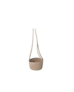 Hicks Hangin Basket Beige Cotton Rope
