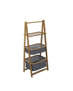 Huff Storage Shelves Gray Bamboo