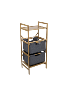 Kemp Bamboo Storage Shelves - Gray 
