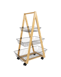Cantu Bamboo Storage Shelves - Black