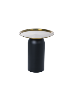 Dubro Side Table Black Gold Iron