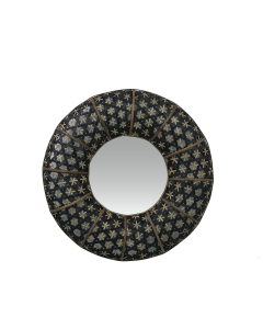 Idowu Mirror Black Iron Glass