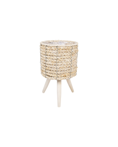 Boah Plant Pot Brown Wood Iron