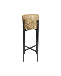 Nerox Plant Pot Brown Wood Iron