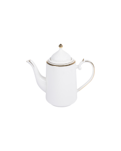 Barf Tea Pot White Ceramic