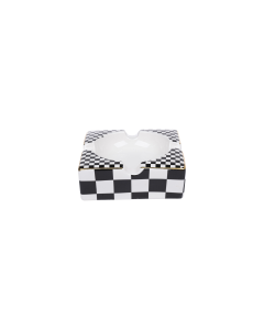 Vivid Storage Jar White Black Ceramic