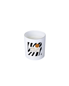 Zebra Scented Candle White Orchid Glass