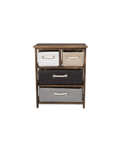Grok 3 Layer Organiser Multi-Color Wood Cotton