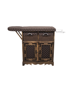 Yoni 4 Drawers & Iron Board Brown Wood Iron
