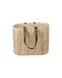 Bozos Storage Basket Beige Brown PU Iron