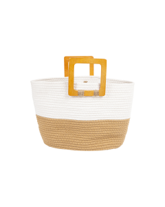 Cimex Storage Basket Multi-Color Cloth Wood