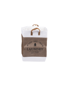 Fim Laundry Basket Beige Cloth Iron
