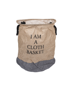 Fim Laundry Basket Biege Cloth Iron