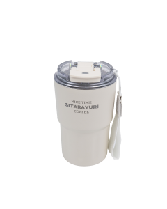 Samek Thermos Cup White Stainless Steel