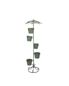 Zakat 5pcs Plant Pot Green Iron