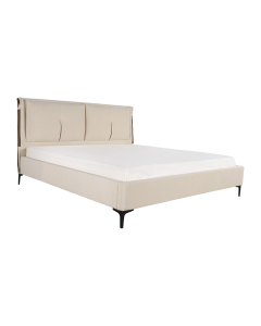 Ello King Bed Beige Wood