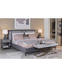 Elegant Bed Set with Stylish Nightstands