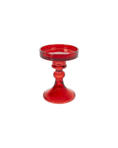 Boyi Glass Candle Holder - Red