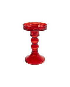 Boyi Glass Candle Holder - Red