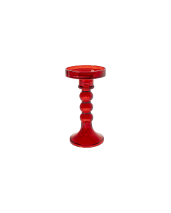 Boyi Glass Candle Holder - Red