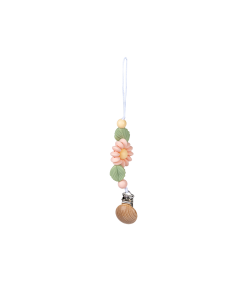 Olas Pacifier Chain Silicone Wood
