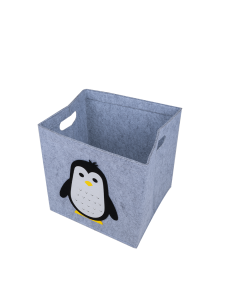 Tavo Peguin Fabric Storage Box - Purple