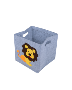 Tavo Lion Fabric Storage Box - Blue