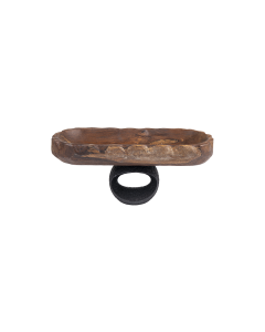 Wanjie Wood Resin Table Decor - Brown Black