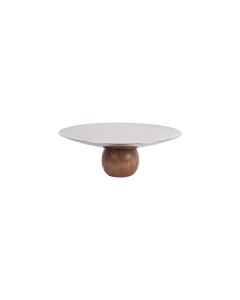 Wanjie Steel Wood Table Decor - Brown Silver