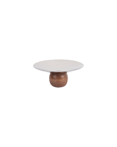 Wanjie Steel Wood Table Decor - Brown Silver