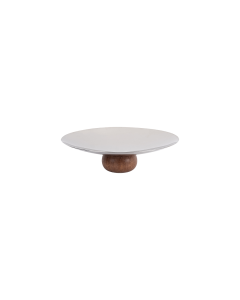 Wanjie Steel Wood Table Decor - Brown Silver