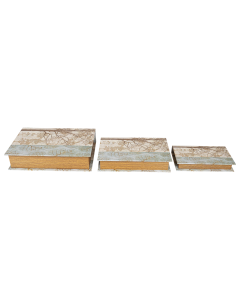 Zea 3pcs Book Box Leather