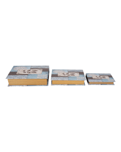 Zea 3pcs Book Box Leather