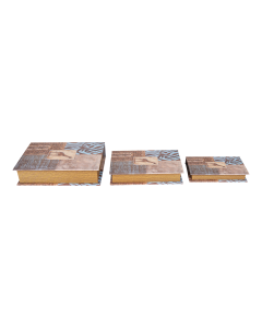 Zea 3pcs Book Box Leather