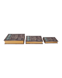 Zea 3pcs Book Box Leather
