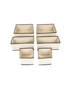 Lott Storage Box Set White Gray Polyester