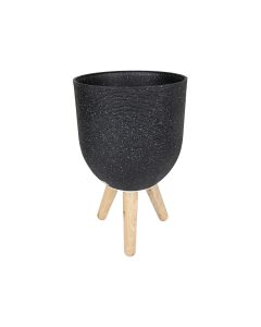 Yolas Plant Pot Black Plastic
