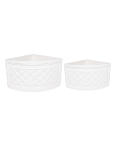 Yolas Plastic Plant Pot - White